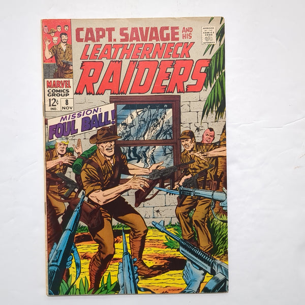 Captain Savage and his Leatherneck Raiders #8 FN 6.0
