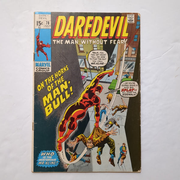 Daredevil #78 VG+ 4.5 1st Man-Bull
