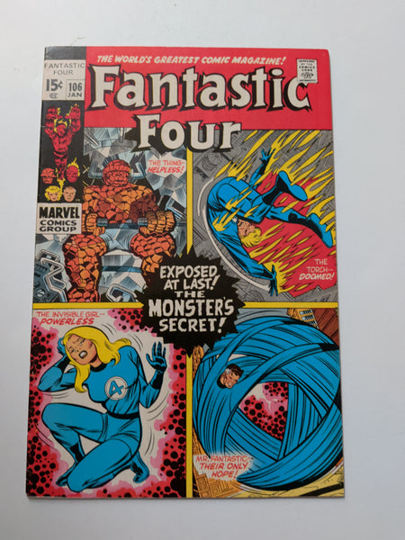 Fantastic Four #106 (Marvel, Jan 1971) VF+ 8.5