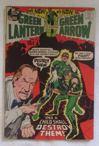 Green Lantern #83 (Apr-May 1971, DC) reveals I.D. to Carol Ferris VG/F 5.0