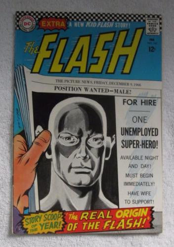 The Flash #167 (Feb 1967, DC) new facts revealed about Flash origin FN- 5.5