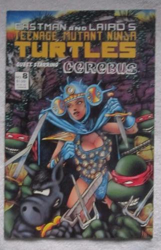 Teenage Mutant Ninja Turtles #8 (1986, Mirage) Cerebus cvr NM 9.2