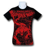 Spiderman #100 Cover Black Marvel Licensed Men's T-Shirt M-L