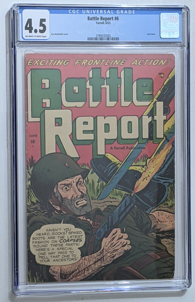 Battle Report #6 (Jun 1953, Ajax-Farrell) CGC 4.5 Ken Battlefield cover Last issue
