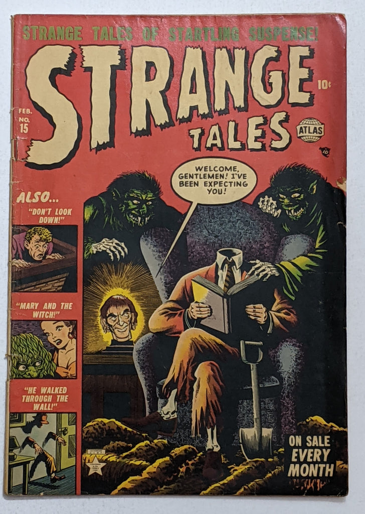Strange Tales #15 (Feb 1953, Atlas) VG 4.0 Bill Everett cvr Bernie Krigstein art