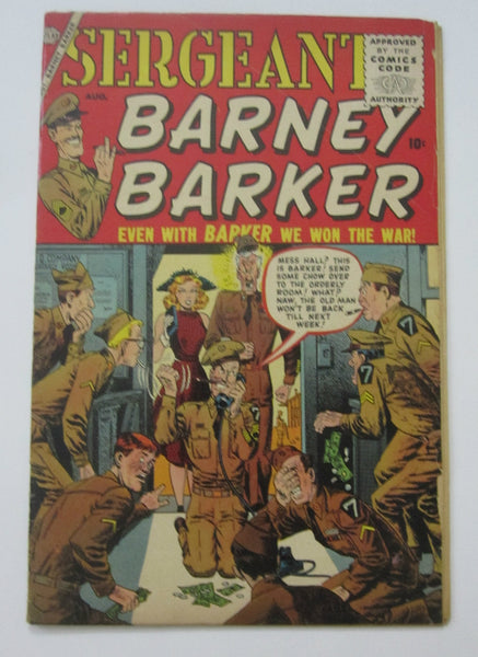 Sergeant Barney Barker #1 (Aug 1956, Atlas) VG 4.0 John Severin cvr
