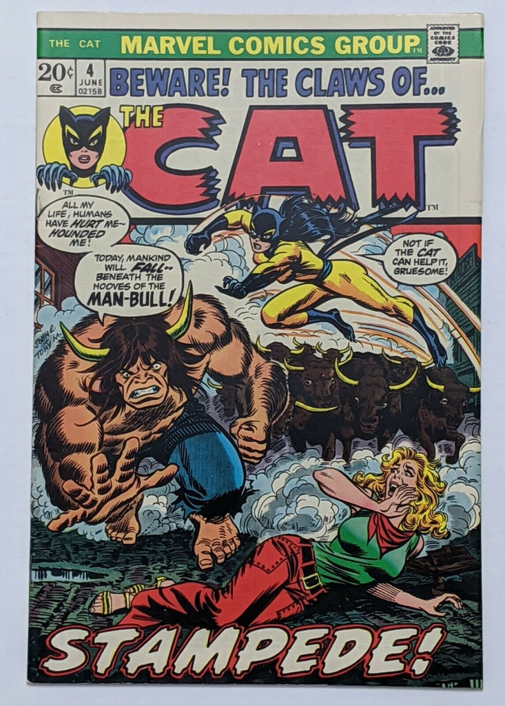 The Cat #4 (Jun 1973, Marvel) VF- 7.5 John Romita pencils on cvr