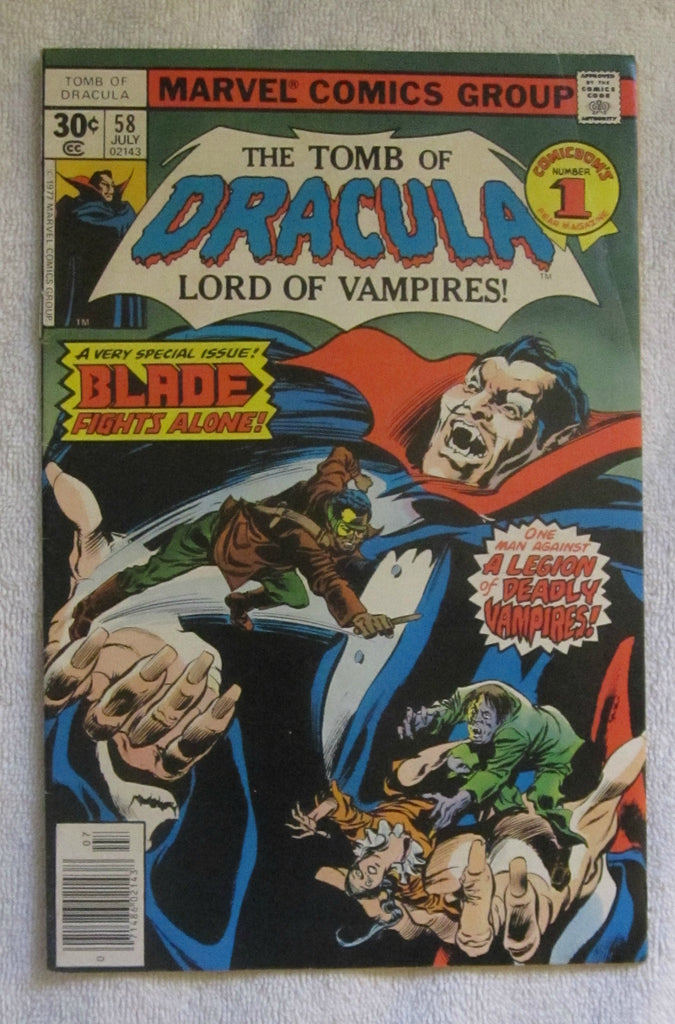 Tomb of Dracula #58 (Jul 1977, Marvel) Blade app VG+ 4.5