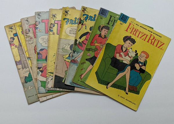 Lot of 9 Fritzi Ritz & Tip Top Comics All With Peanuts Stories