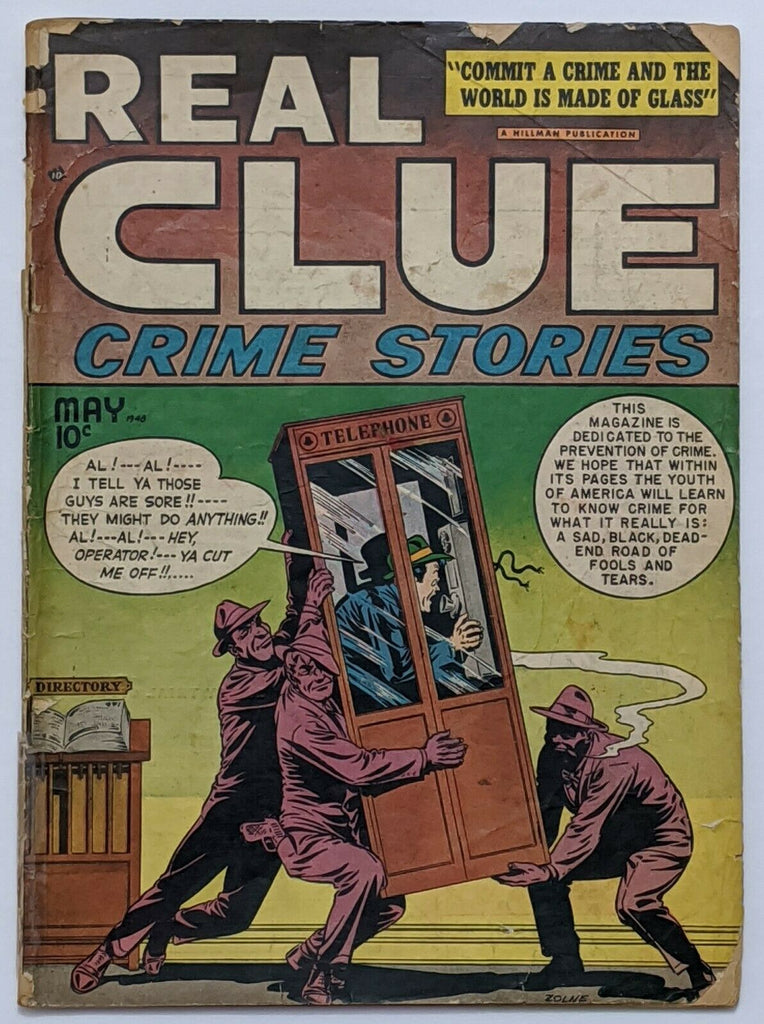 Real Clue Crime Stories Vol 3 No 3 (May 1948, Hillman) Good- 1.8