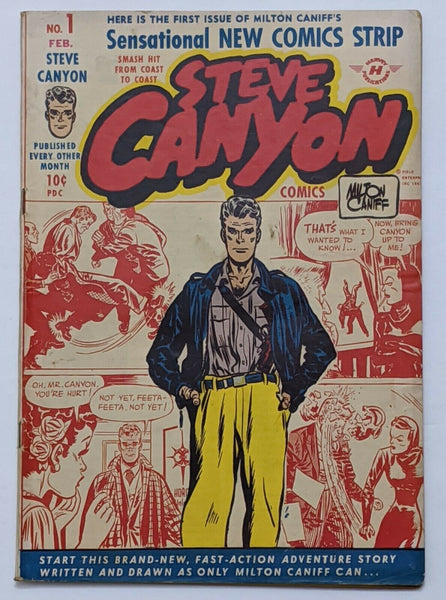 Steve Canyon Comics #1 (Feb 1948, Harvey) FN 6.0 Bob Powell Maurice Whitman art