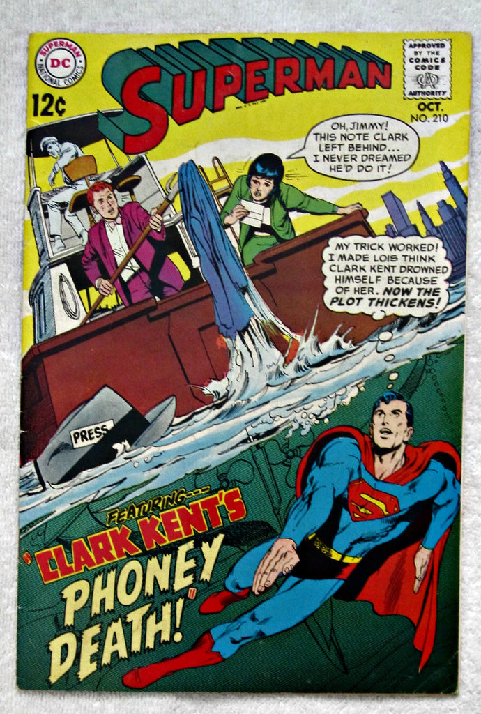 Superman #210 (Oct 1968, DC) Fine- 5.5