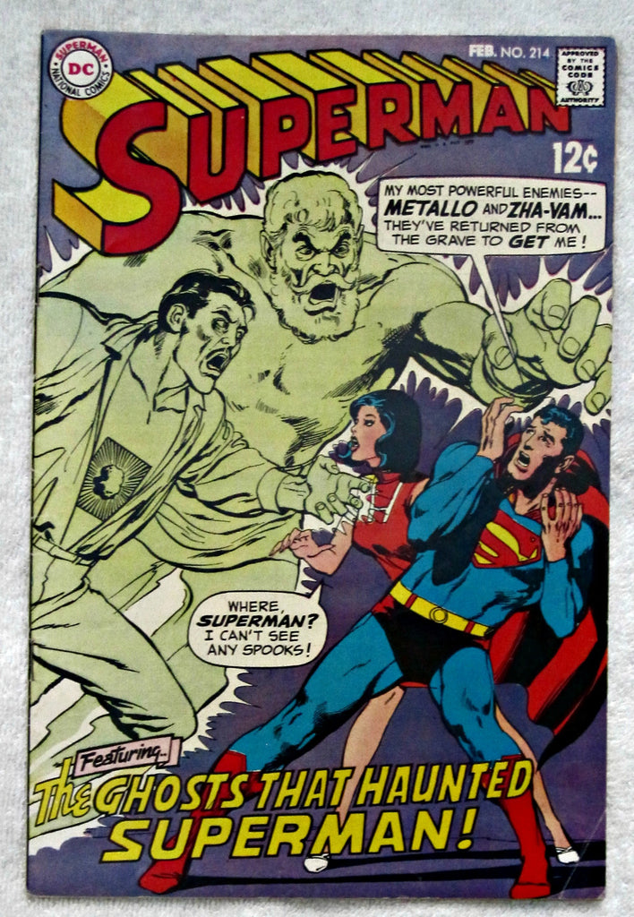 Superman #214 (Feb 1969, DC) VG/F 5.0