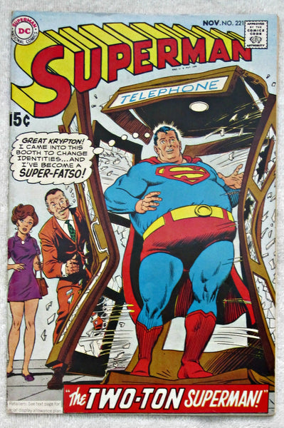 Superman #221 (Nov 1969, DC) Fine 6.0