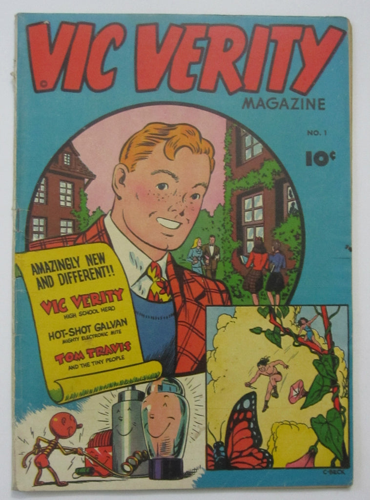 Vic Verity #1 (1945, Don Fortune) VG 4.0 C.C. Beck cvr