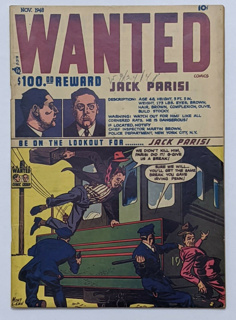 Wanted Comics #16 (Nov 1948) FN 6.0 Mort Leav cover and art