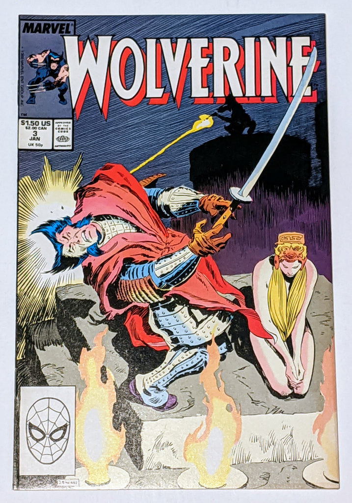 Wolverine #3 (Jan 1989, Marvel) VF- 7.5 Silver Samurai and Jessica Drew app