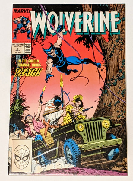 Wolverine #5 (Mar 1989, Marvel) VF+ 8.5 Karma, Bloodsport & Jessica Drew app