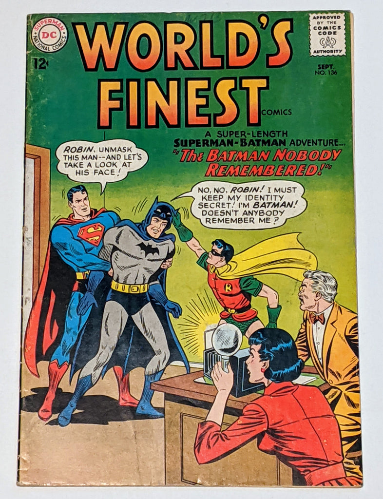 World's Finest #136 (Sept 1963, DC) VG+ 4.5 Green Arrow backup story