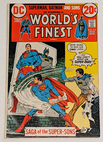 World's Finest # 215 (Jan 1973, DC) FN 6.0 Super-Sons appearance Nick Cardy cvr
