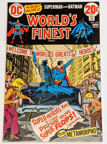 World's Finest # 218 (Aug 1973, DC) VF 8.0 Metamorpho backup story