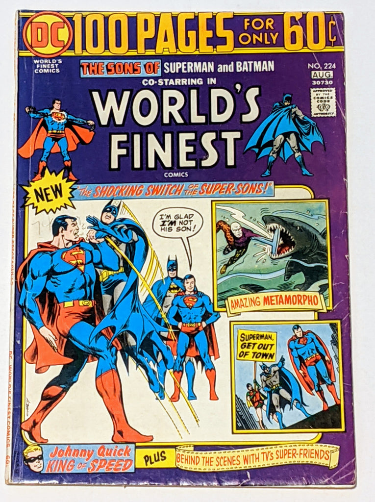 World's Finest # 224 (Aug 1974, DC) VG 4.0 100 pages Nick Cardy cover