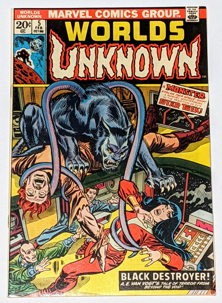 Worlds Unknown #5 (Feb 1974, Marvel) VF+ 8.5 Adaptation of "Black Destroyer"